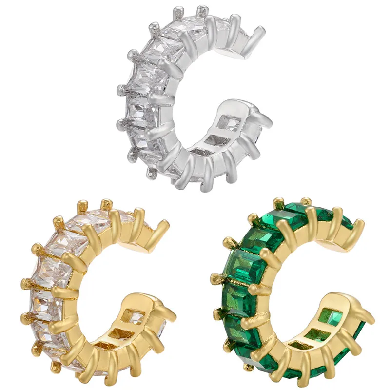 Géométrique Mode Le Cuivre Pierres Précieuses Artificielles Placage Des Boucles D'Oreilles