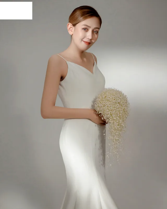 Bridal Handmade Pearl Gypsophila Bouquet Bridal Wedding Accessories