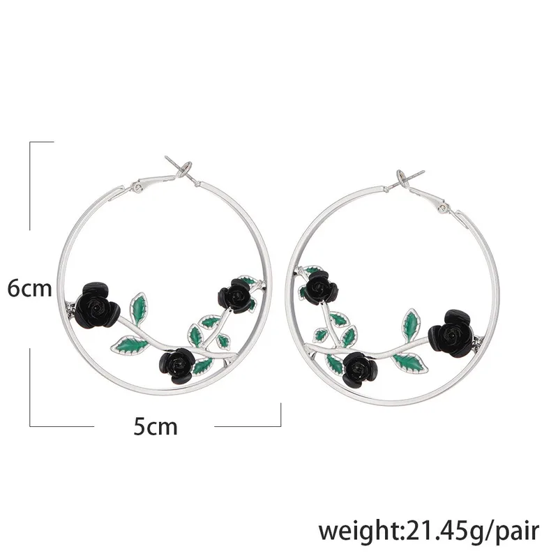 Flower Retro Alloy No Inlaid Plating Earrings