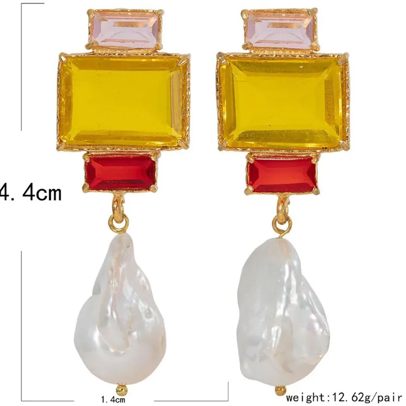 Geometric Retro Alloy No Inlaid Patchwork Earrings