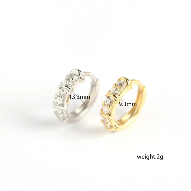 Geometric Fashion Gem Plating Earrings