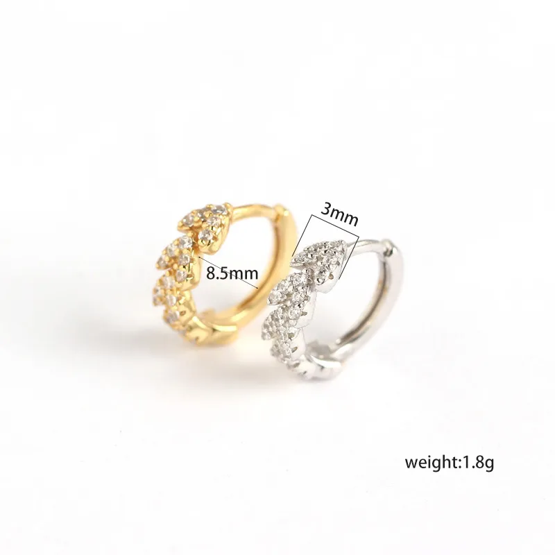 Flower Fashion Gem Plating Earrings Ear Studs