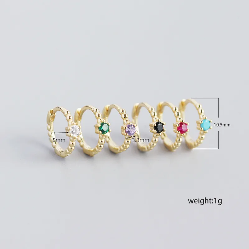 Geometric Fashion Gem Plating Earrings Ear Studs