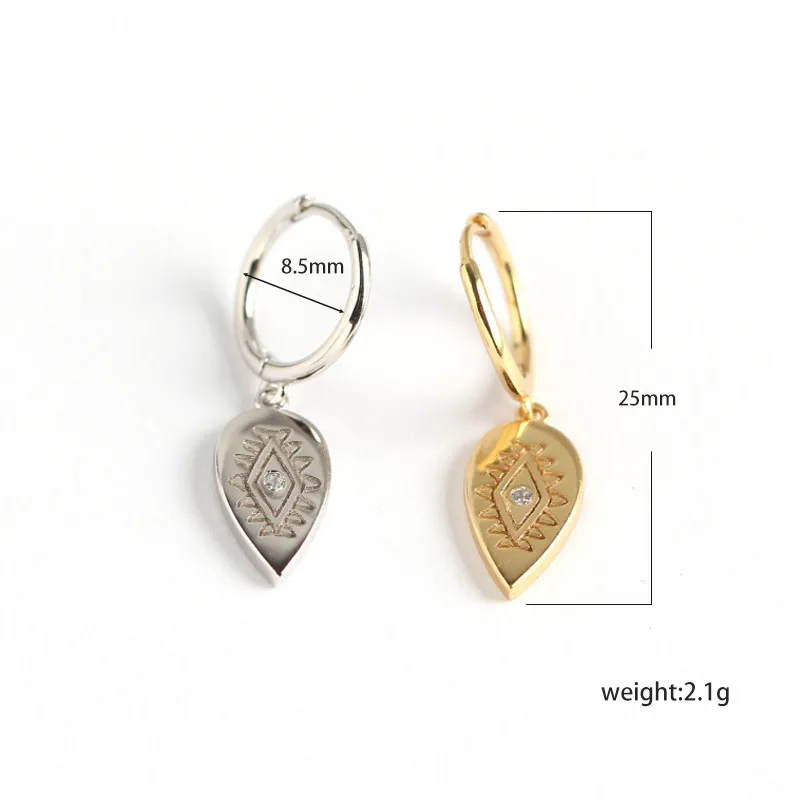 Géométrique Mode Gemme Placage Des Boucles D'Oreilles