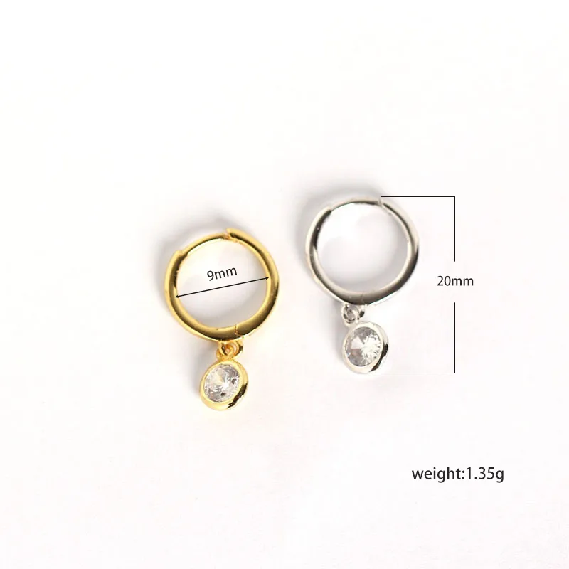Geometric Fashion 925 Sterling Silver Gem Plating Earrings