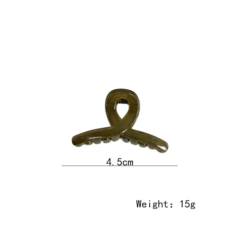 Simple Solid Color Small Size Plastic Hair Claw