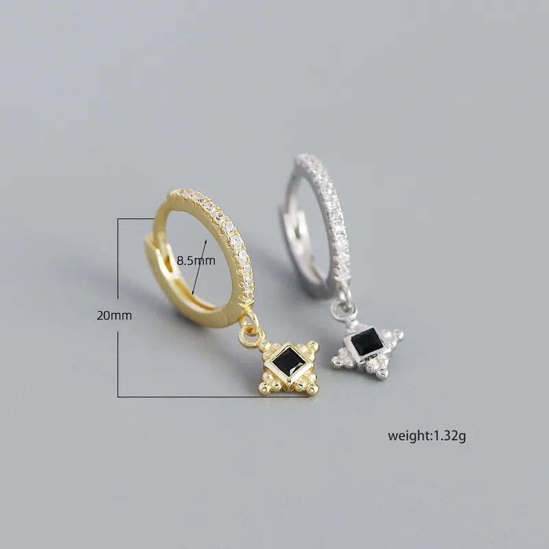 Geometric Fashion Gem Plating Earrings