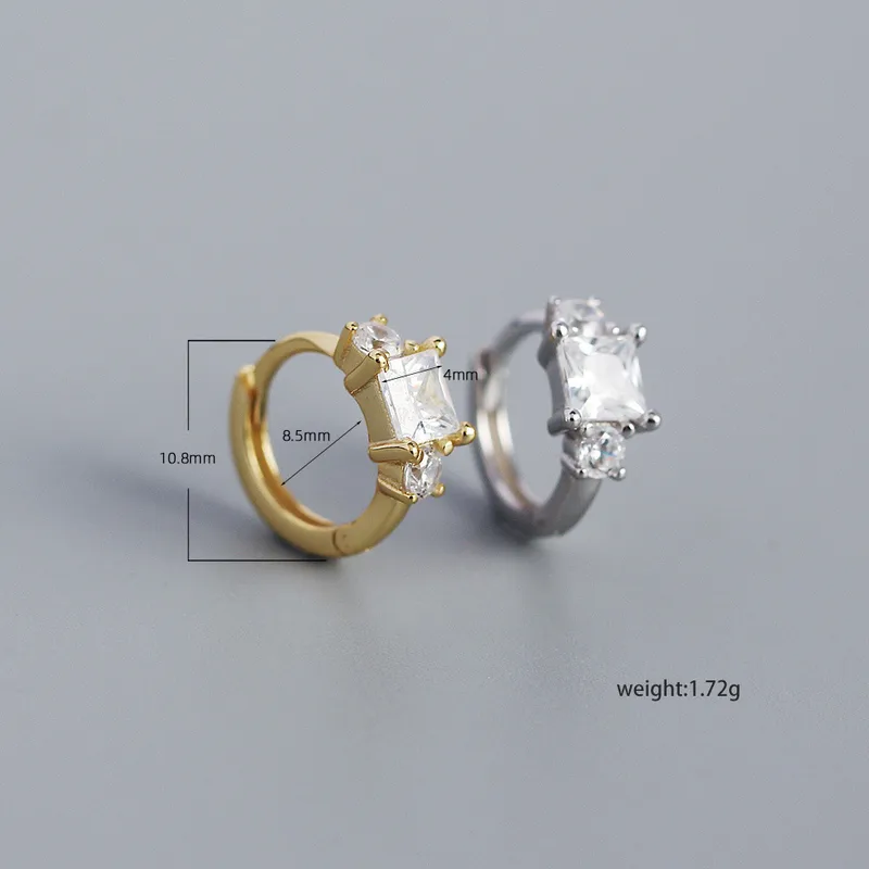 Geometric Fashion Gem Plating Earrings
