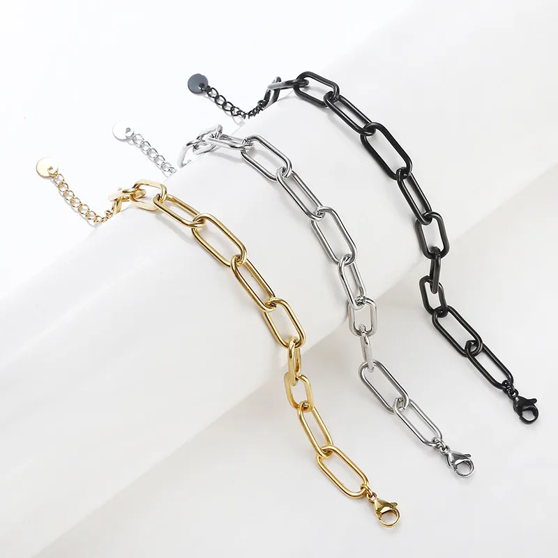 Geometric Simple Style Stainless Steel Bracelets In Bulk