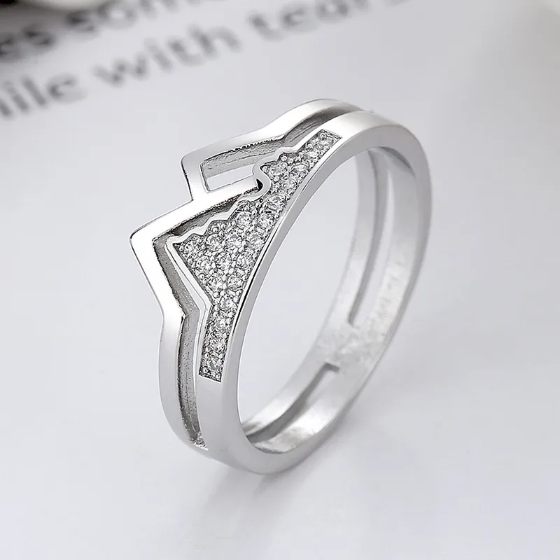 Elegant Copper Mountain Plating Inlay Zircon Women'S Rings