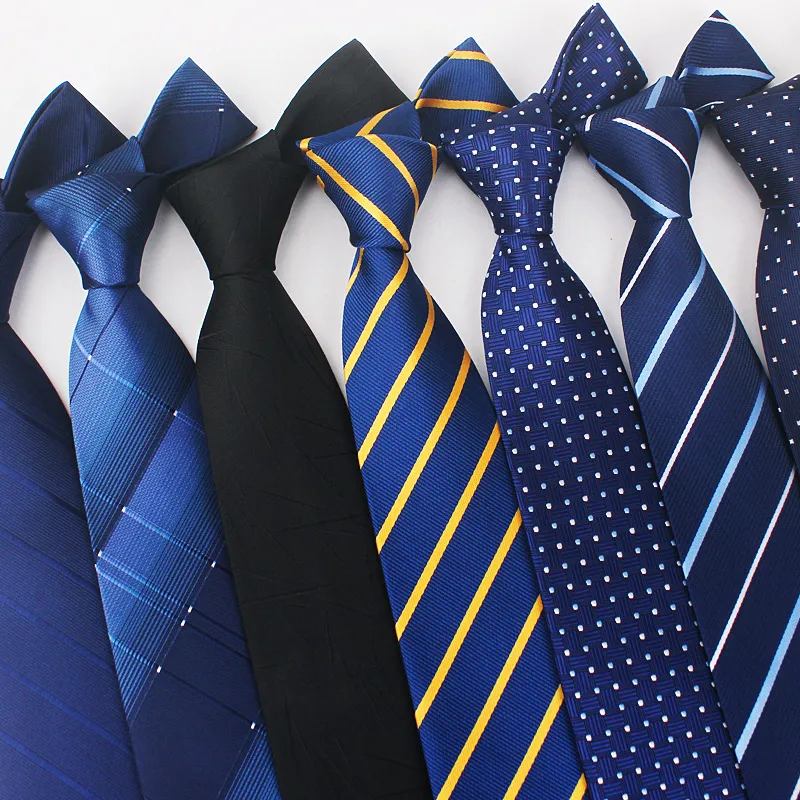 Simple Style Stripe Polyester Yarn Unisex Tie