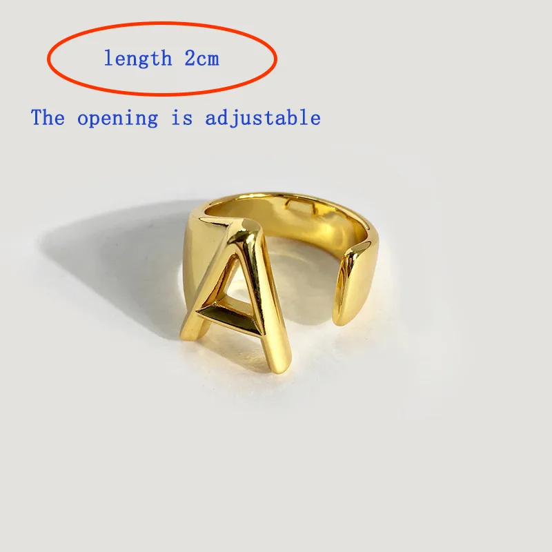Wholesale Letter Copper Open Rings - DoubleWinWholesale
