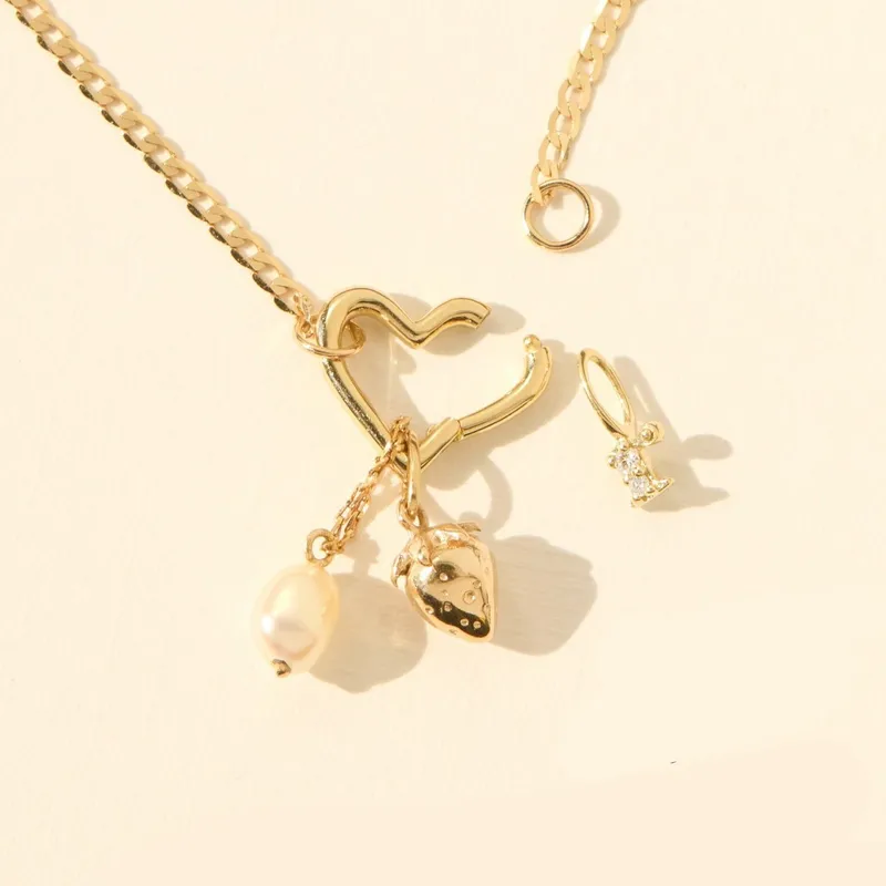 Heart Shape Casual Elegant Streetwear 18K Gold Plated 201 Stainless Steel 304 Stainless Steel Pendant Necklace Wholesale