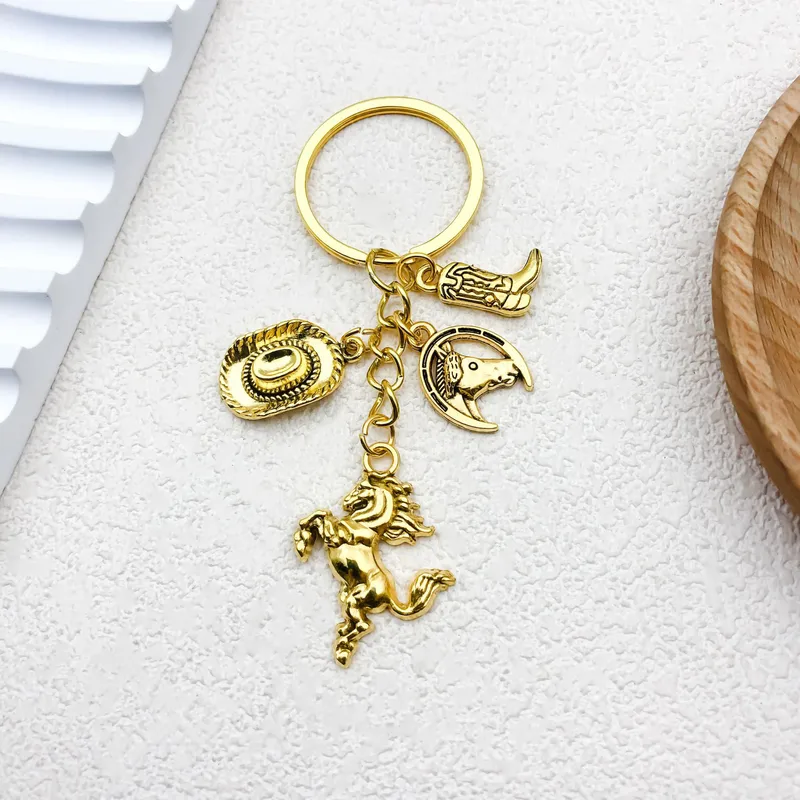 Elegant Simple Style Alloy Horse Plating Keychain