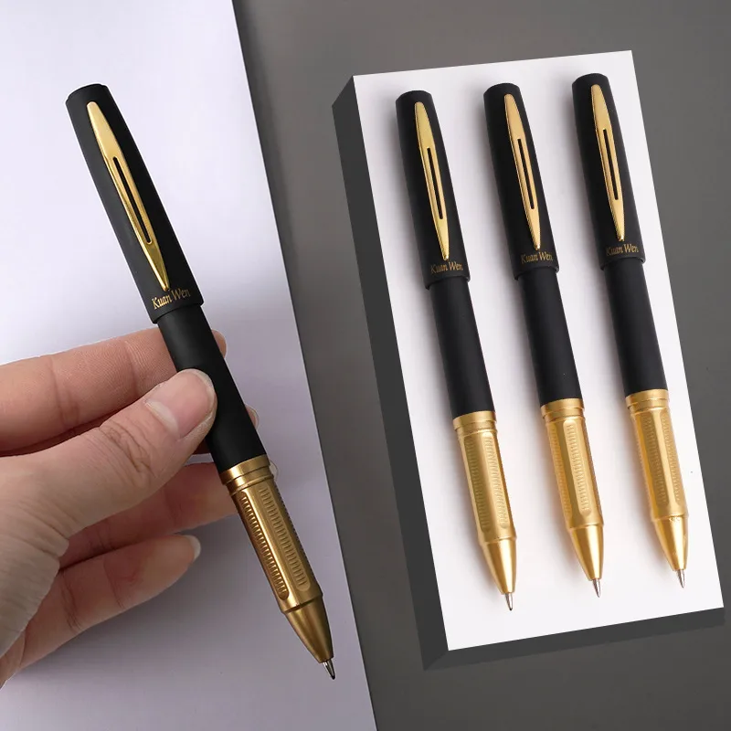 Large Capacity Gel Pen Carbon Black 0.7/1.0 Giant Writing Student Hard-Tipped Pen Calligraphy Office Conference Signature Pen