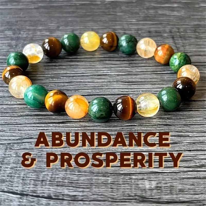 Natural Stone Bracelet Men's And Women's Same Style Unisex Style Hip Hop Ear Accessories Tigereye Citrine Malachite Bracelet