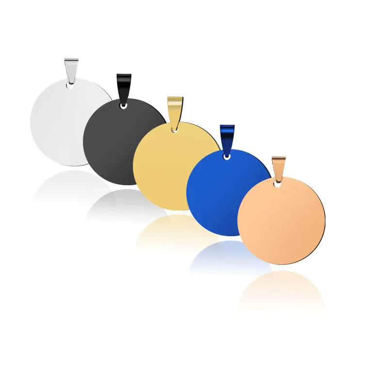 1 Pièce Acier Inoxydable 304 Rond Pendentif