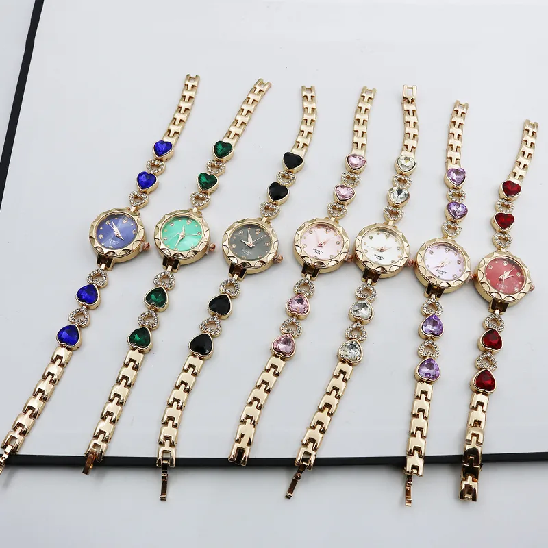 Décontractée Brillant Acier Inoxydable Boucle De Bijoux Forme De Cœur Quartz