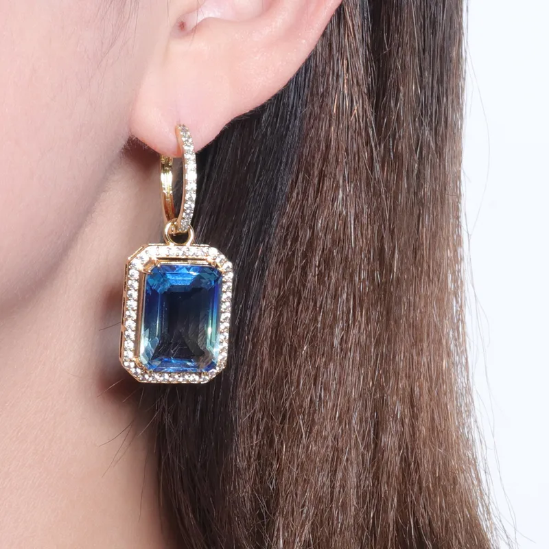 Cuadrado Cobre Enchapado Conjunto De Joyas