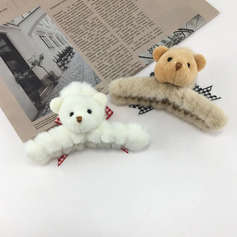 Women's Bear Cartoon Style Cloth Bear Hair Claws