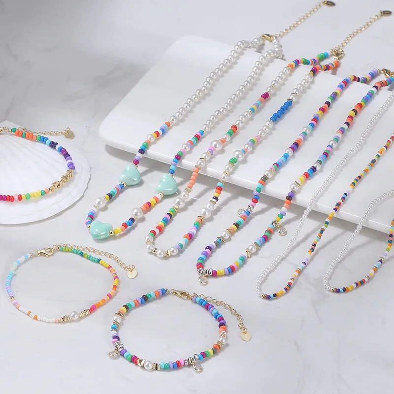 Vacation Classic Style Round Pearl Mother Pearl Shellfish Plating Women's Cord In Chain Bracelets Necklace