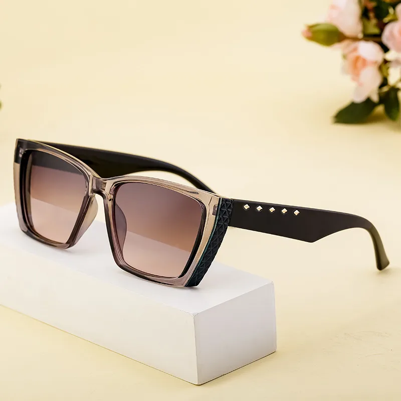 Square Modern Style Geometric Pc Full Frame Women's Sunglasses