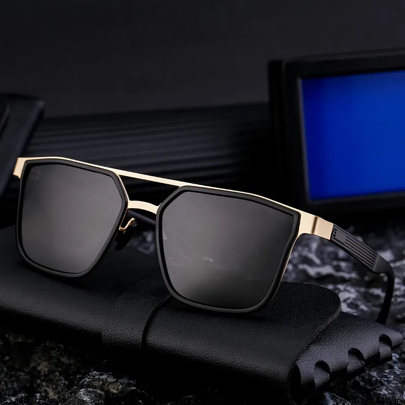 Square Streetwear Color Block Tac Full Frame Men's Sunglasses