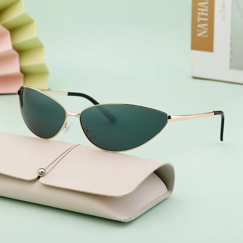 Cadre Ovale Style Simple Ovale Bloc De Couleur Pc Plein Cadre Femmes De Lunettes De Soleil