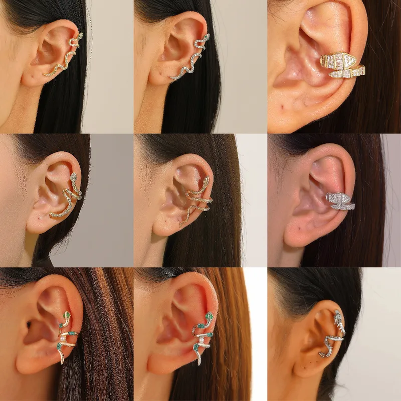 1 Piece Snake Retro Classic Style Copper Plating Ear Cuffs