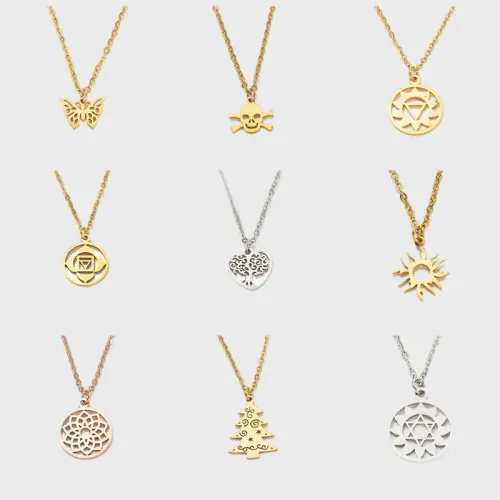 Lotus Mode Acier Inoxydable Collier De Gros