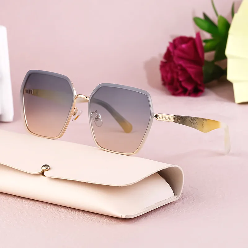 Carré Style Vintage Style Classique Géométrique Pc Plein Cadre Femmes De Lunettes De Soleil