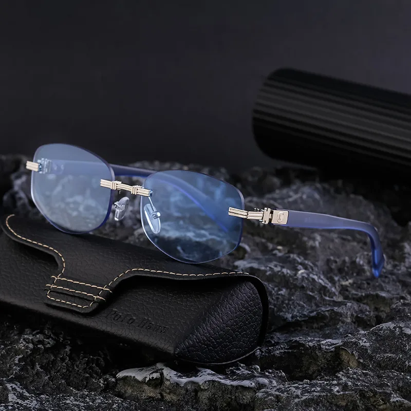 Square Roman Style Solid Color Pc Frameless Men's Sunglasses