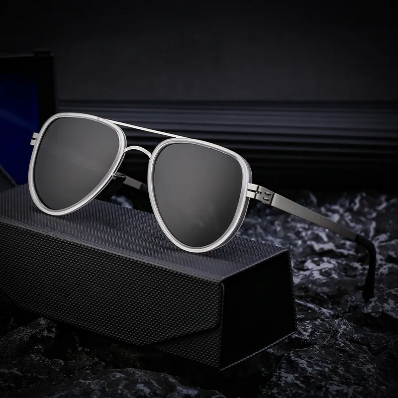 Gafas De Sapo Retro Estilo Clásico Geométrico Tac Fotograma Completo Gafas De Sol Hombre