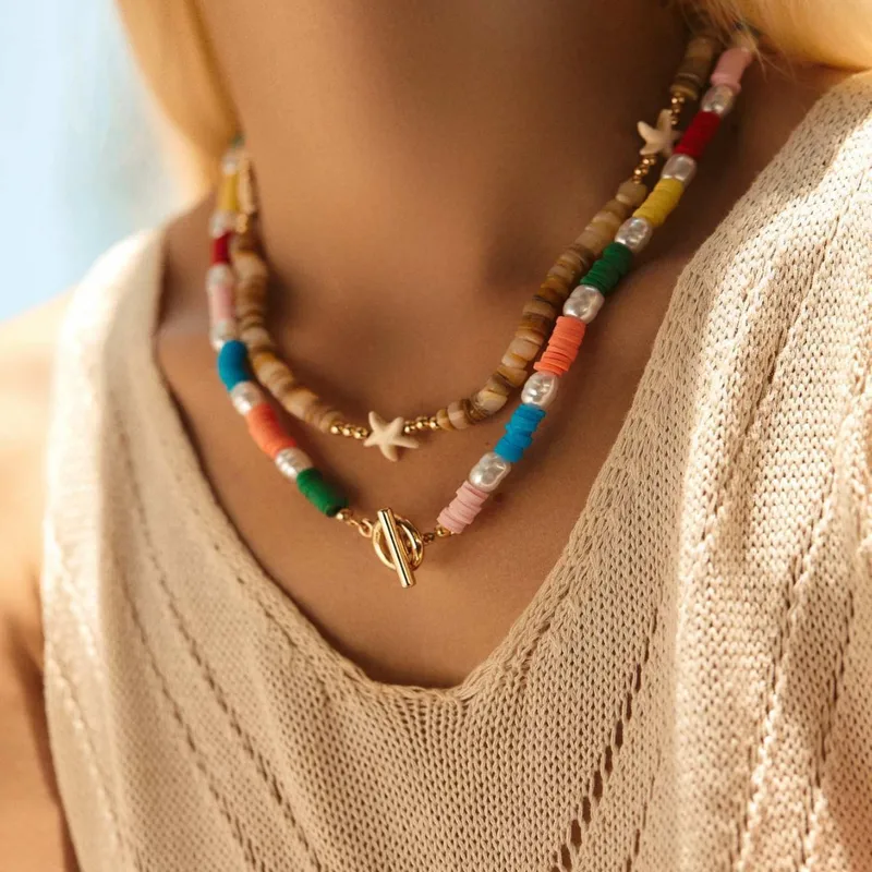 Estrella De Mar Estilo Marino Perla De Imitación Cobre Aleación De Zinc Collar Venta Al Por Mayor