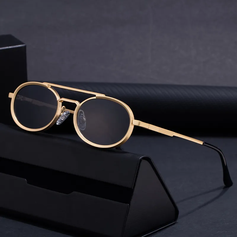 Round Frame Vacation Punk Pc Gradient Tinted Lenses Full Frame Men's Sunglasses