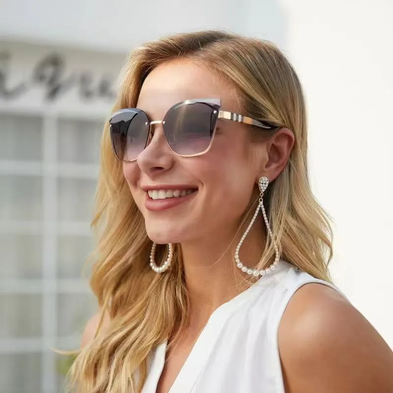 Oeil De Chat Géométrique Pc Sans Cadre Femmes De Lunettes De Soleil