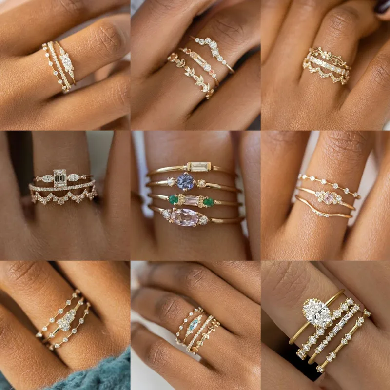 Classic Style Alloy Geometric Plating Women's Rings