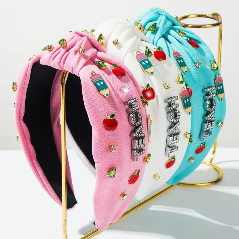 Mujeres Letra Manzana Lindo Dulce Tela Banda Para El Cabello