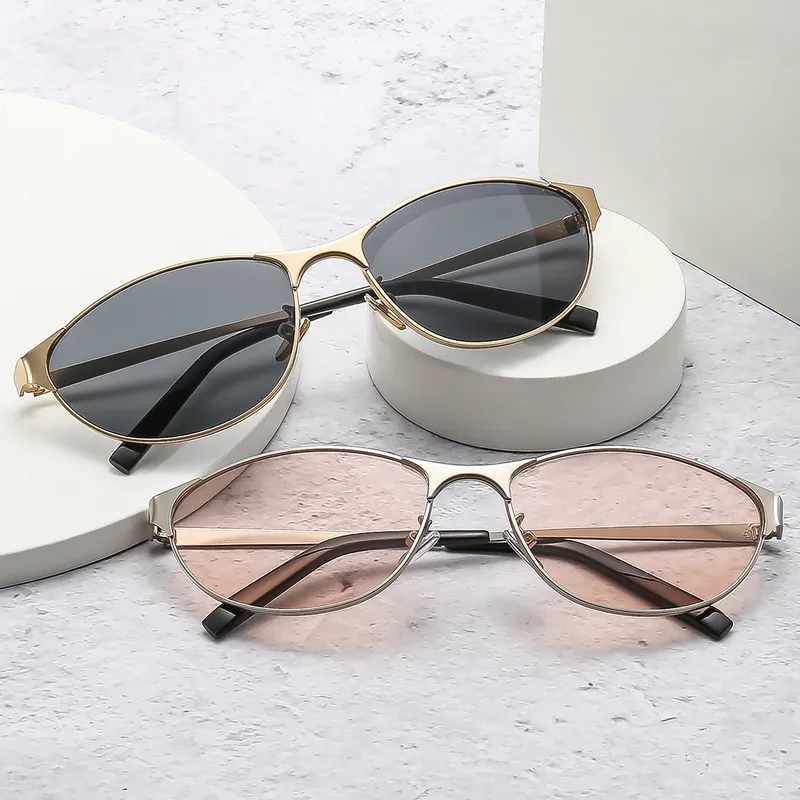 Cuadrado Casual Calle Geométrico C.A. Lentes Tintados Con Degradado Fotograma Completo Gafas De Sol Mujer