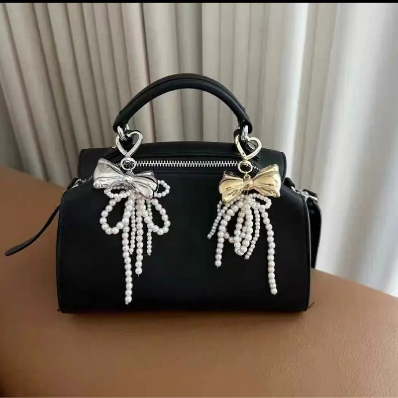 Cute Plastic Bow Knot Women's Bag Pendant Keychain