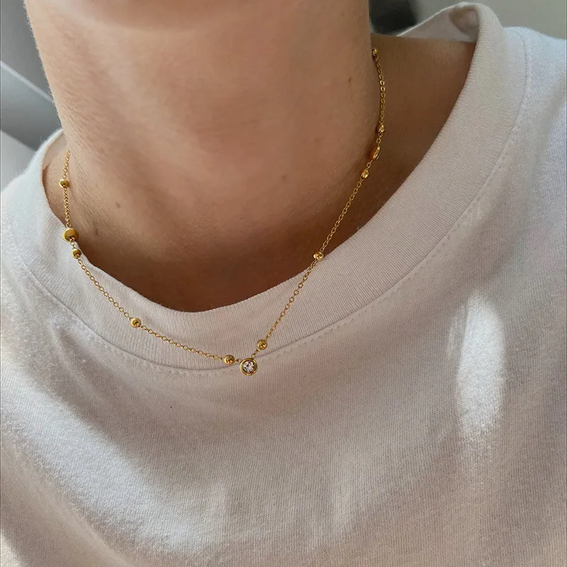 Geometric Simple Style Commute 304 Stainless Steel Pendant Necklace Plating Lobster Trigger Clasp Closure