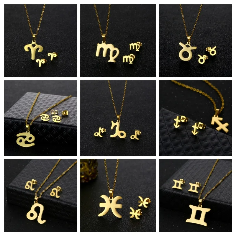 Simple Style Classic Style 201 Stainless Steel Constellation Women's Jewelry Set