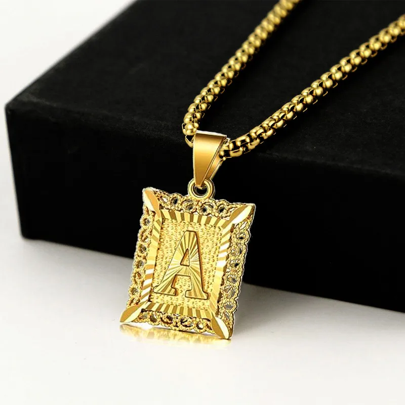 Letter Retro Classic Style Alloy Pendant Necklace Wholesale