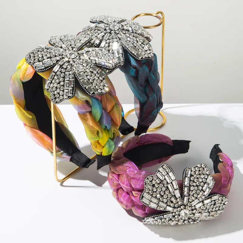 Mujeres Flor Princesa Estilo Vintage Tela Banda Para El Cabello