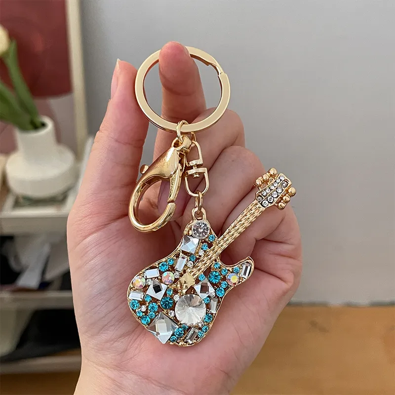 New Style Alloy Guitar Women's Bag Pendant Keychain