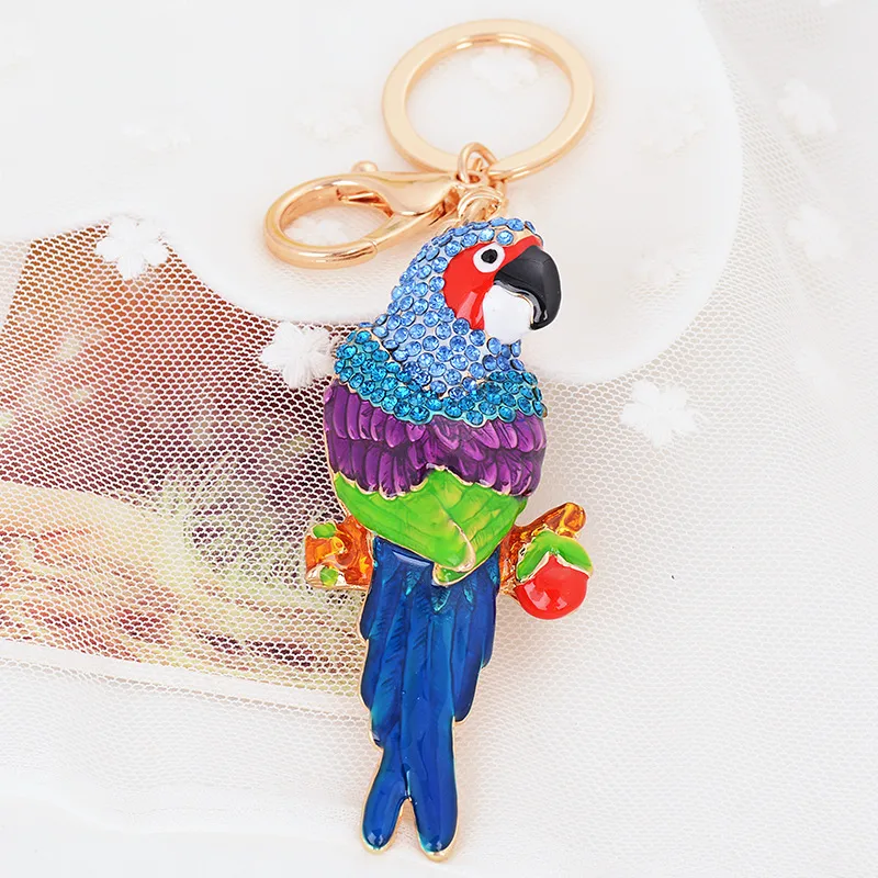 Modern Style Artistic Zinc Alloy Parrot Unisex Bag Pendant Keychain