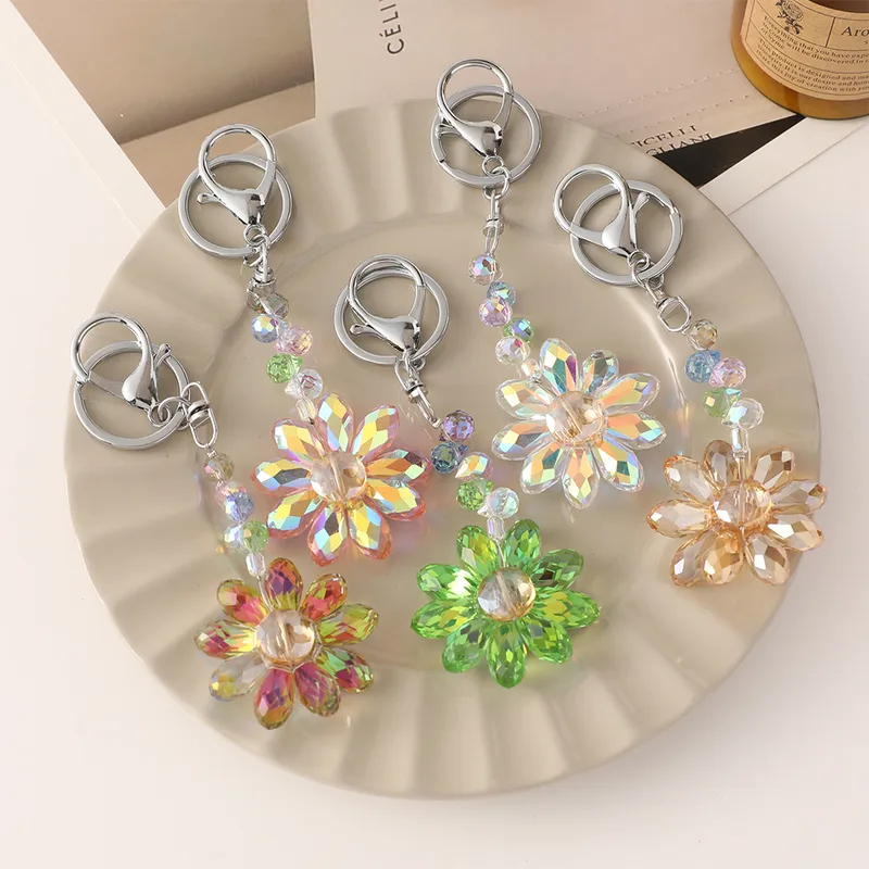 Cute Alloy Flower Women's Bag Pendant Keychain