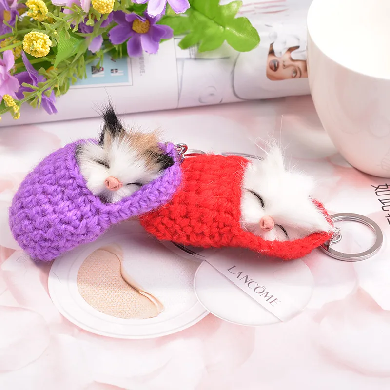 Modern Style Alloy Plush Animal Unisex Bag Pendant Keychain