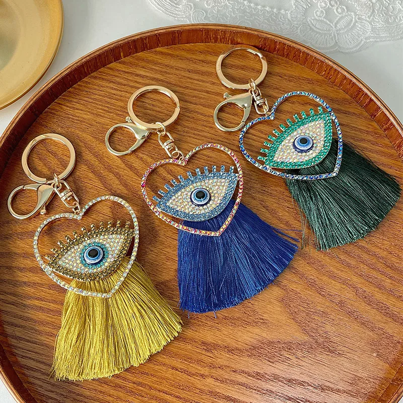 European Style Pastoral Alloy Devil's Eye Unisex Bag Pendant Keychain