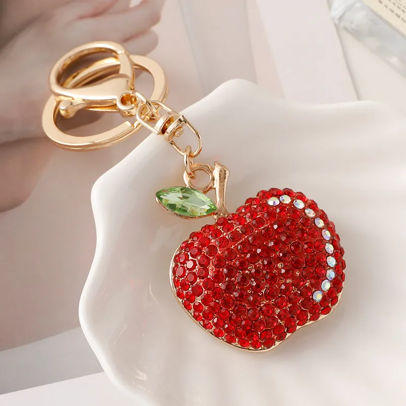 Cute New Style Alloy Apple Unisex Bag Pendant Keychain